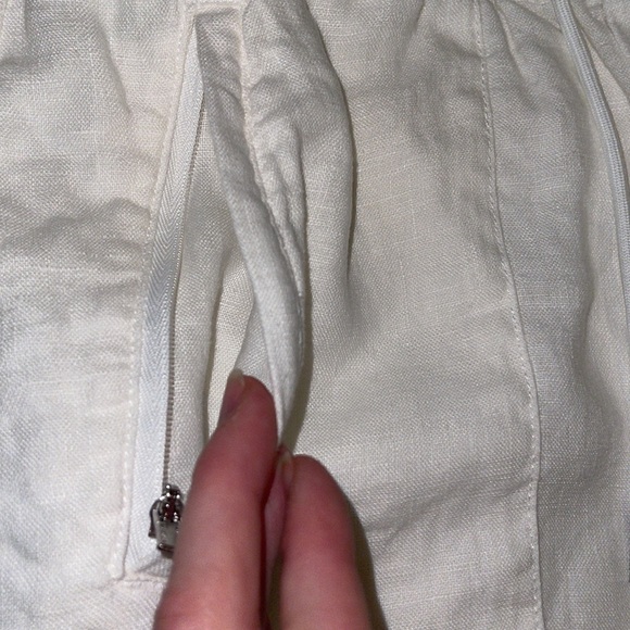 Athleta Women’s Retreat Linen Wide Leg Pant in Calla Lily Size 2 - Picture 10 of 12